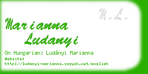 marianna ludanyi business card